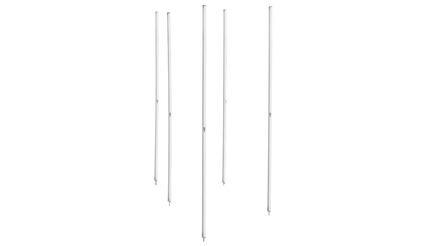 Set aus 5 weißen Slalomstangen