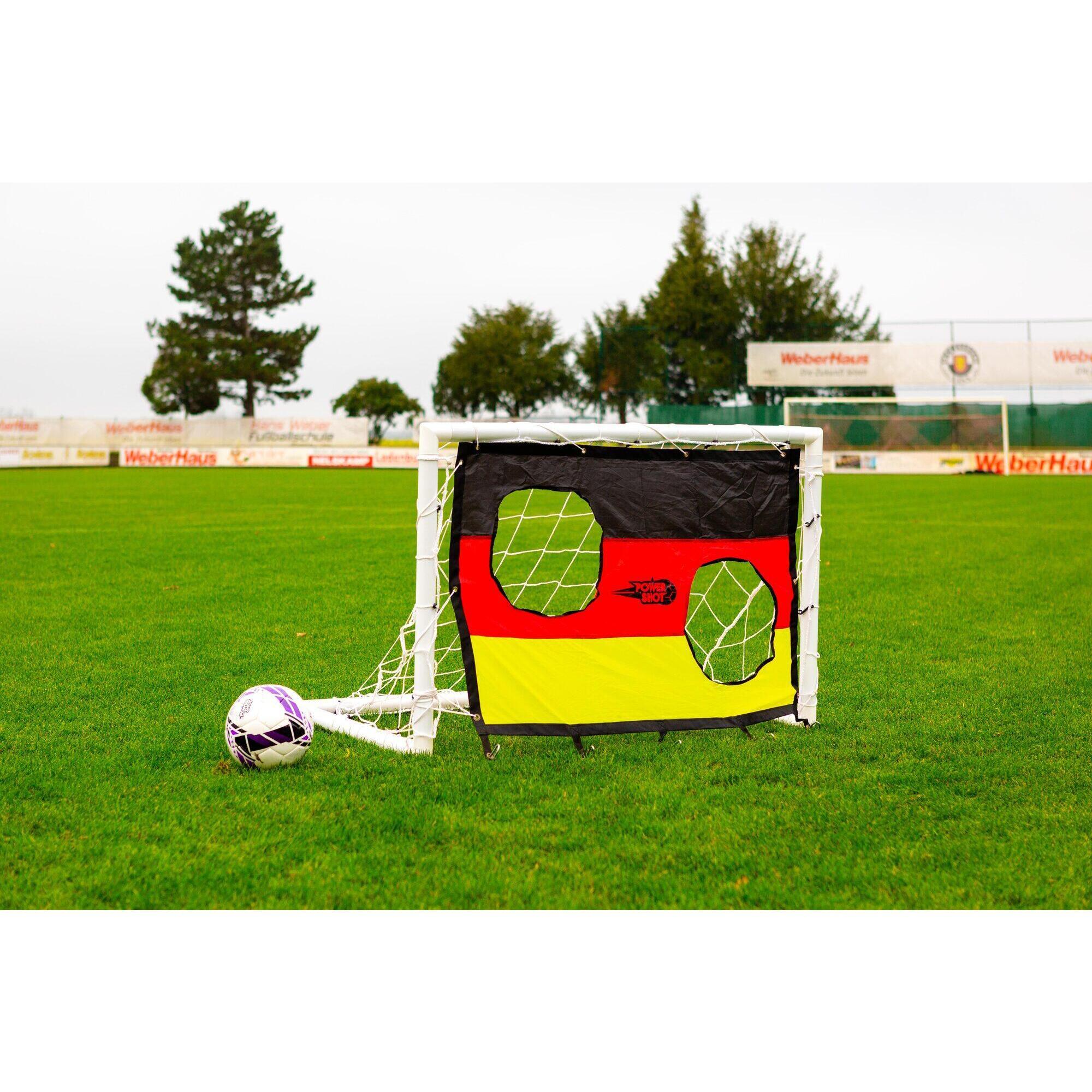 Power Shot - Mur De Tir Pour But 1,2 X 0,8m - Drapeau Allemand - Filet De Précision - Jaune|multicolore|noir - Taille Unique - Decathlon