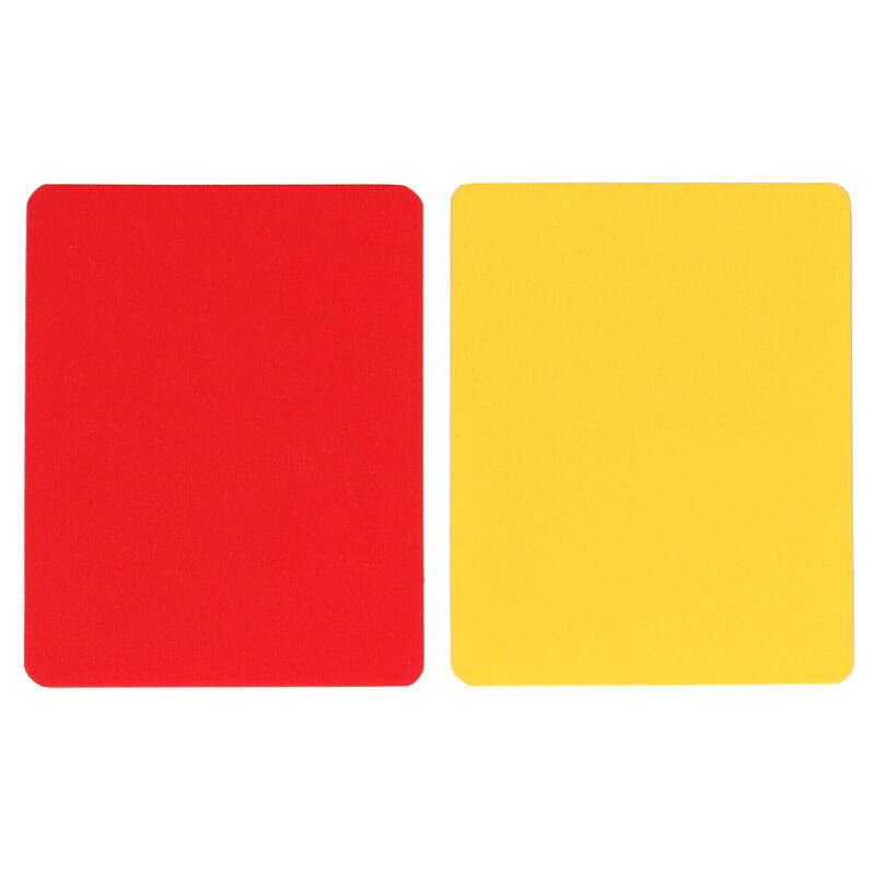 Paar scheidsrechterskaarten - geel en rood