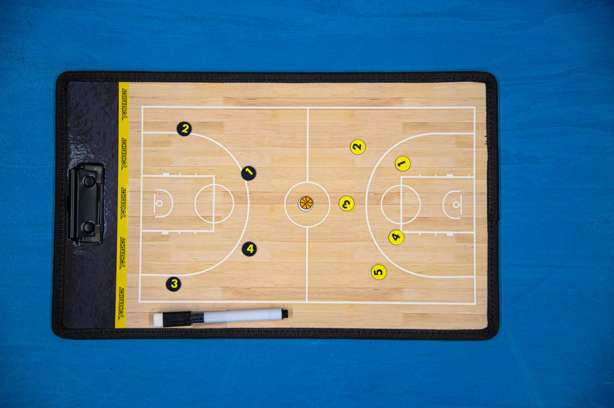 Magnetic Tactical Board 35x20 cm Basketball with Marker and Tokens 6/6