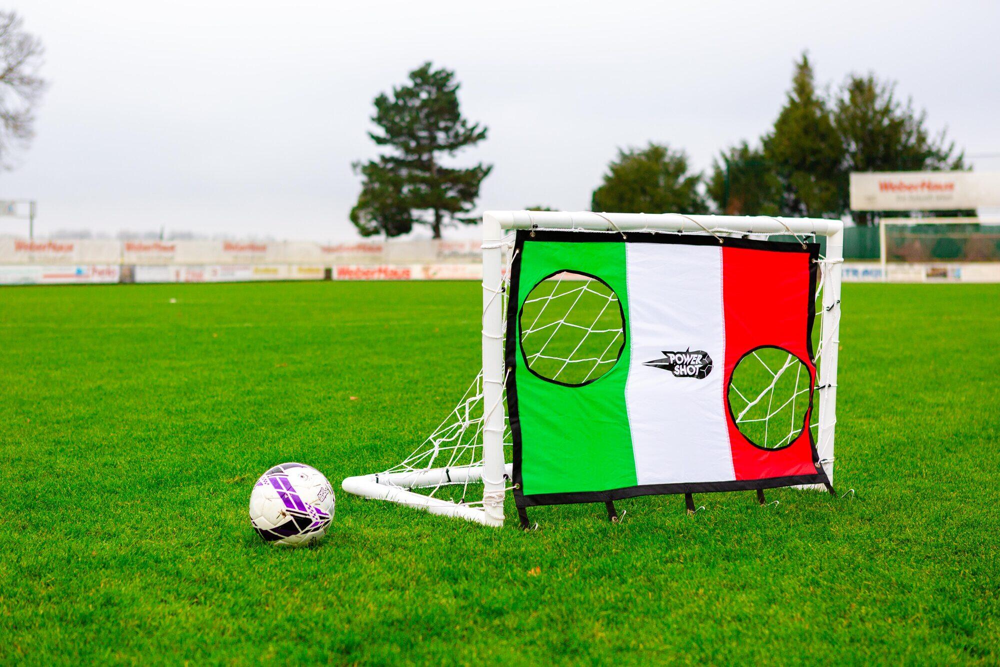 POWER SHOT Porta da calcio (1,2 m x 0,8 m - PVC) + muro di tiro Italia