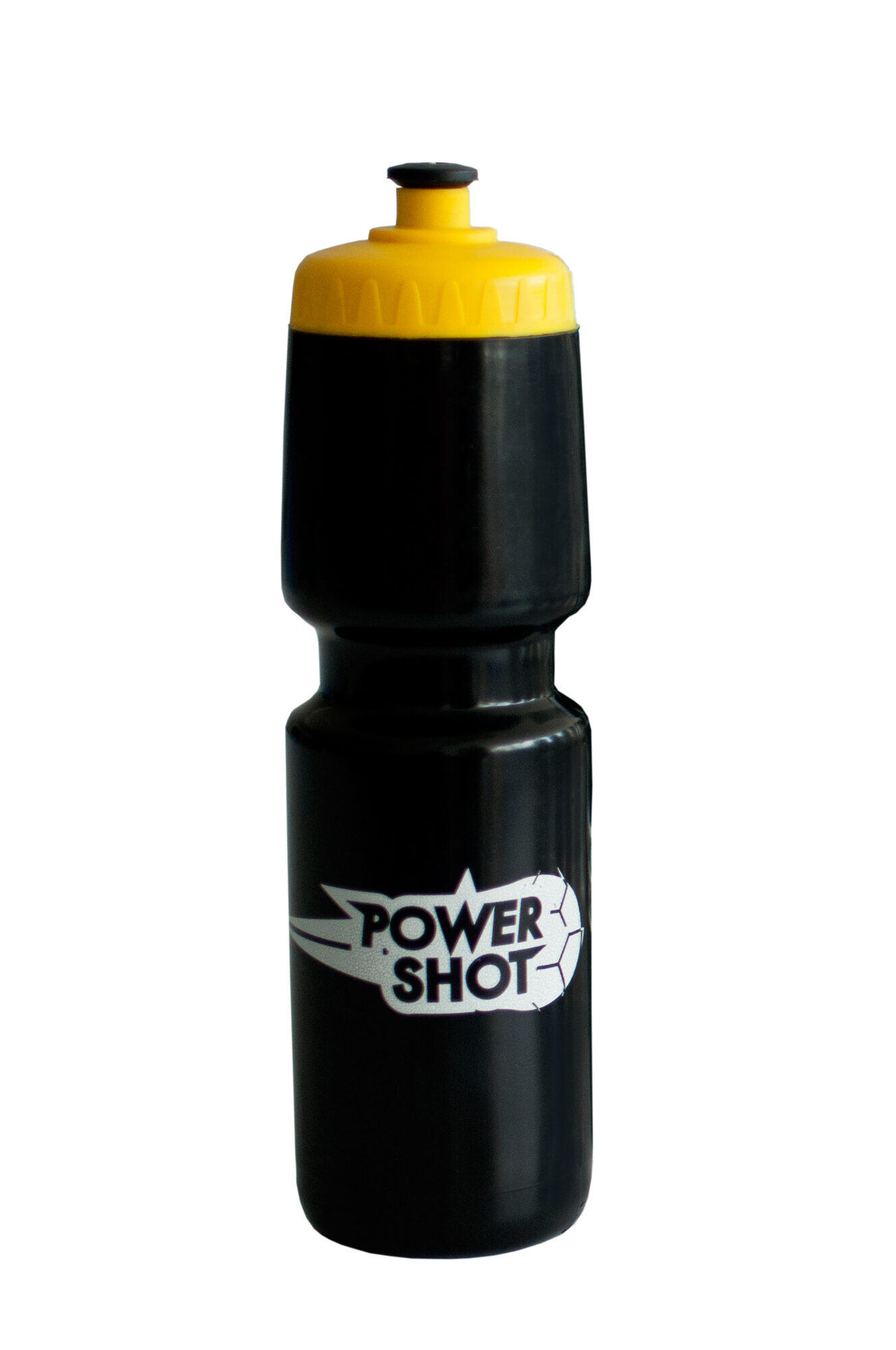POWER SHOT Set van 5 waterflessen - Zwart/Geel