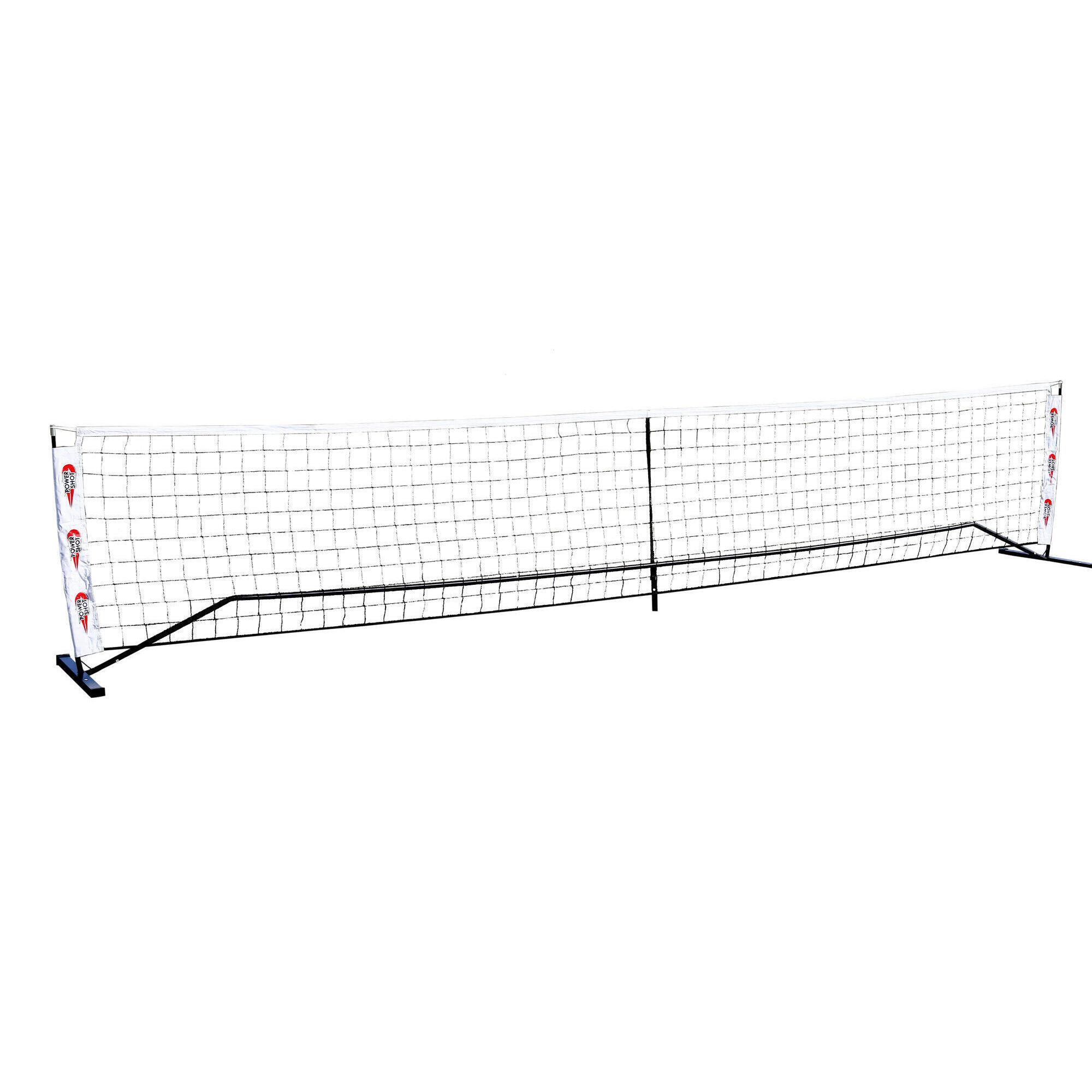 Power Shot - Filet De Tennis-ballon En Acier 6m X 1,10m - Filet De Football - Blanc|noir - Decathlon
