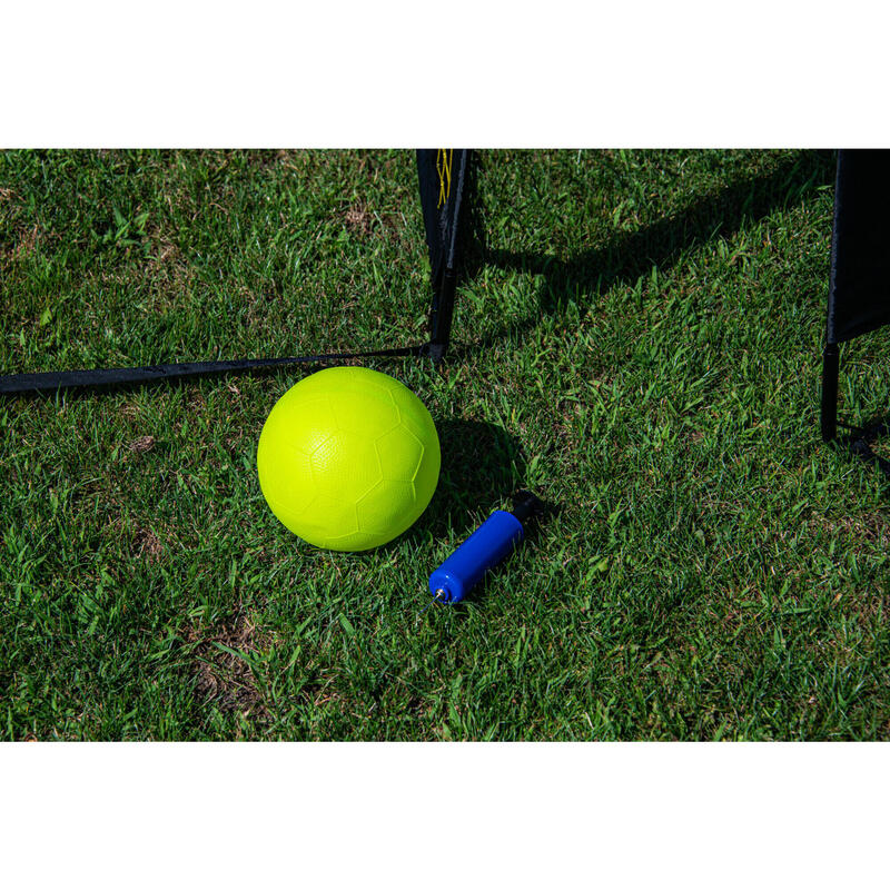 Paire de but - 2,2x1,5m noir/jaune - Livrée avec un ballon et une pompe