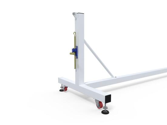 Transportable Tennispfosten aus verzinktem Stahl