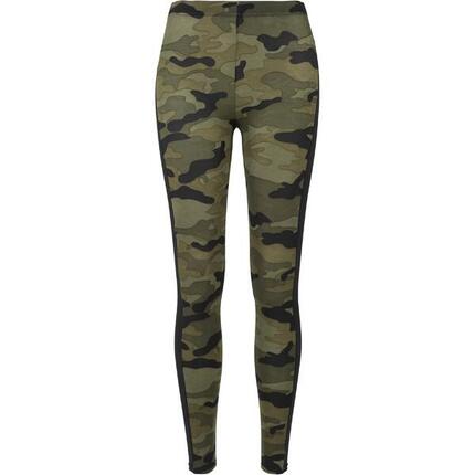 Legging Motif/style Camouflage Et Rayure Femme (Forêt Camouflage / Noir)