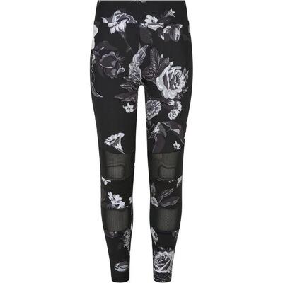 Meisjes tech mesh bloem overal print legging (donkere bloem)