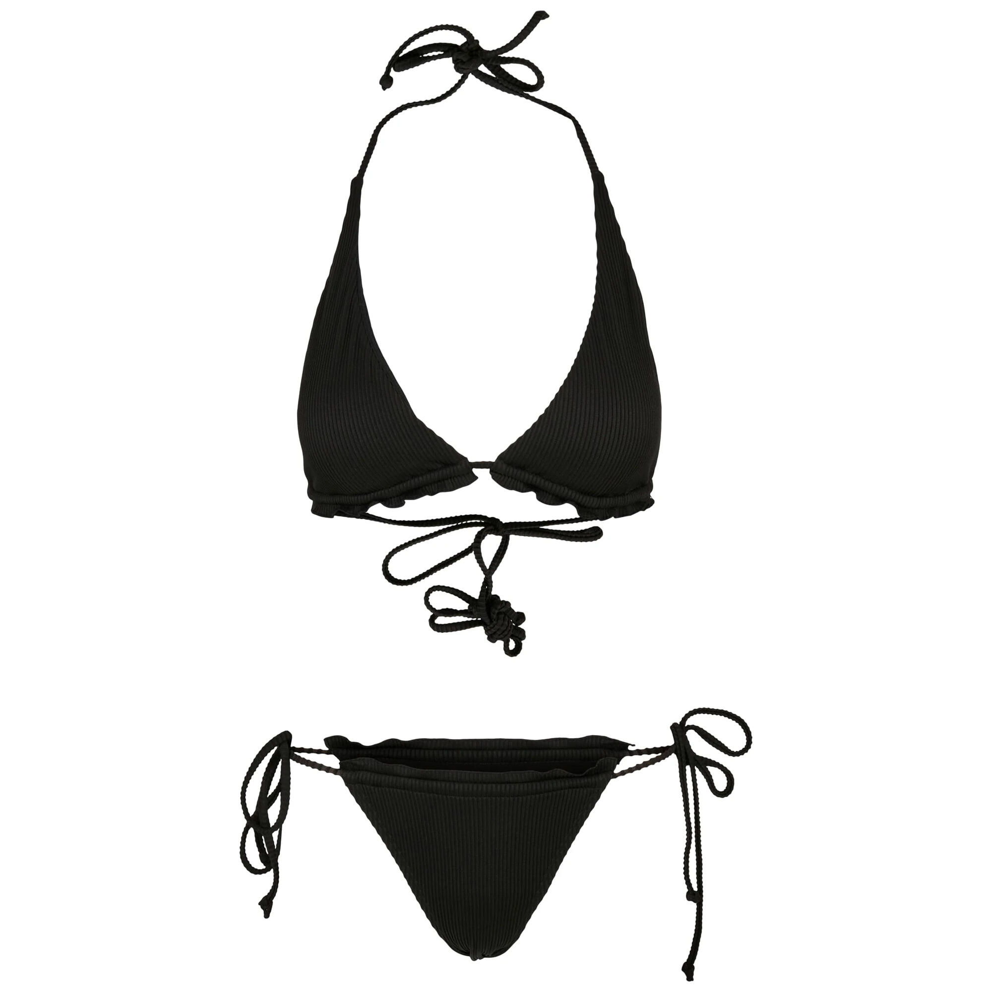 Conjunto de biquíni com copas triangulares caneladas Babylock para senhora e