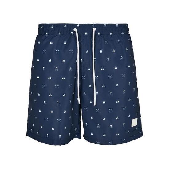 Costume Da Bagno A Pantaloncino Fantasia Uomo Urban Classics Blu