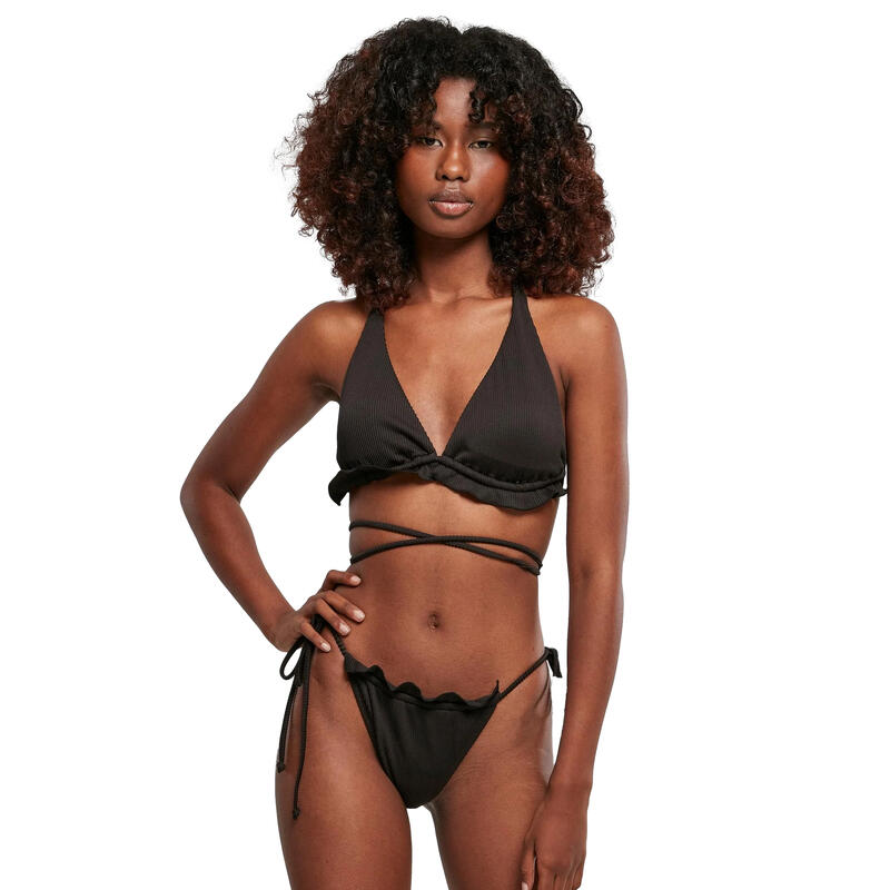 Bikini NATAȚIE Urban Classics Babylock Triangle Cups Cu Nervuri Femei