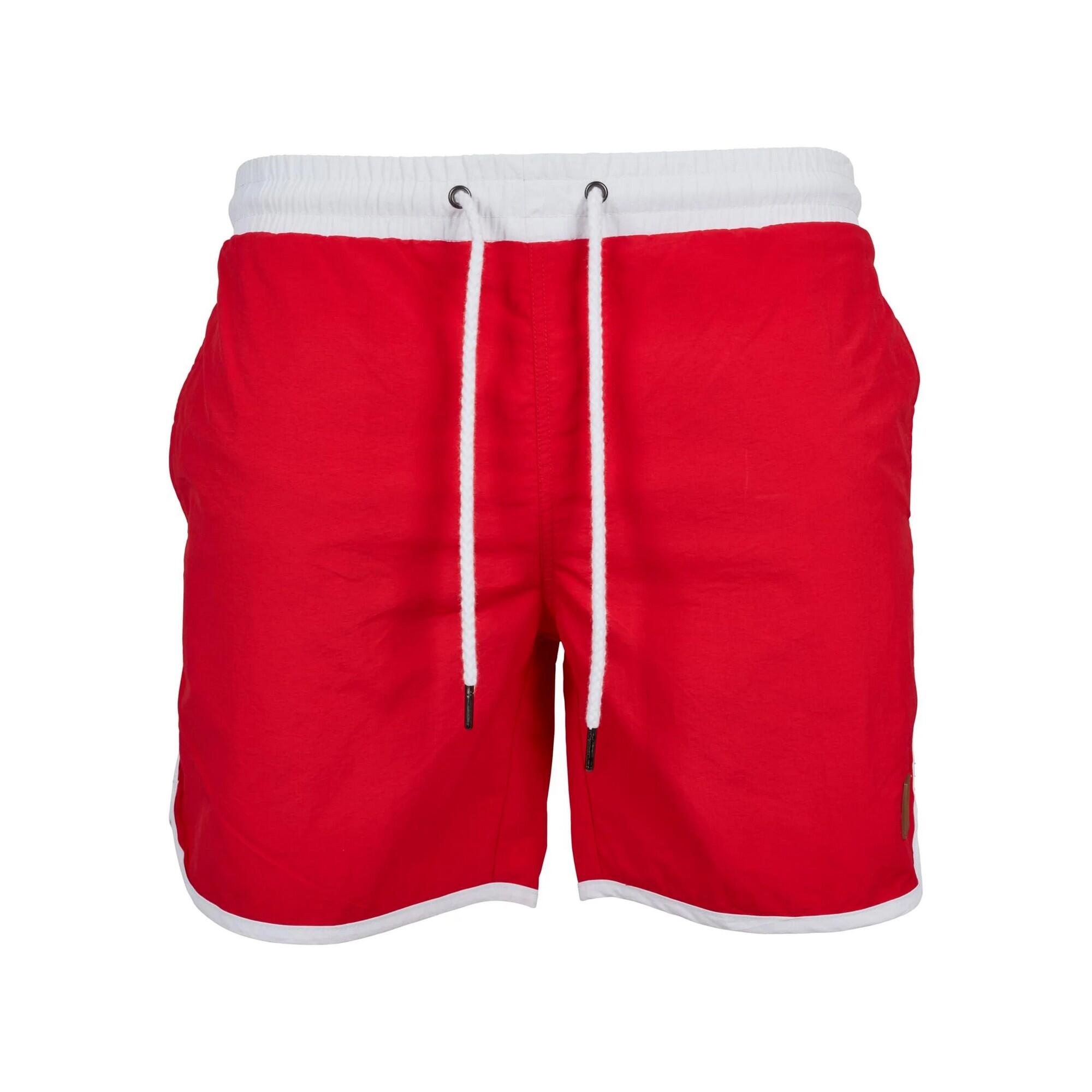 Calções de Natação Retro HoHomem Incêndio Vermelho/branco
