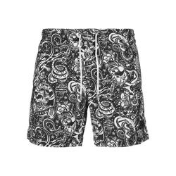 Heren Tattoo Zwemshorts (Wit/zwart)