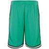 Heren Mesh Streep Shorts (Varengroen/Zwart/Wit)