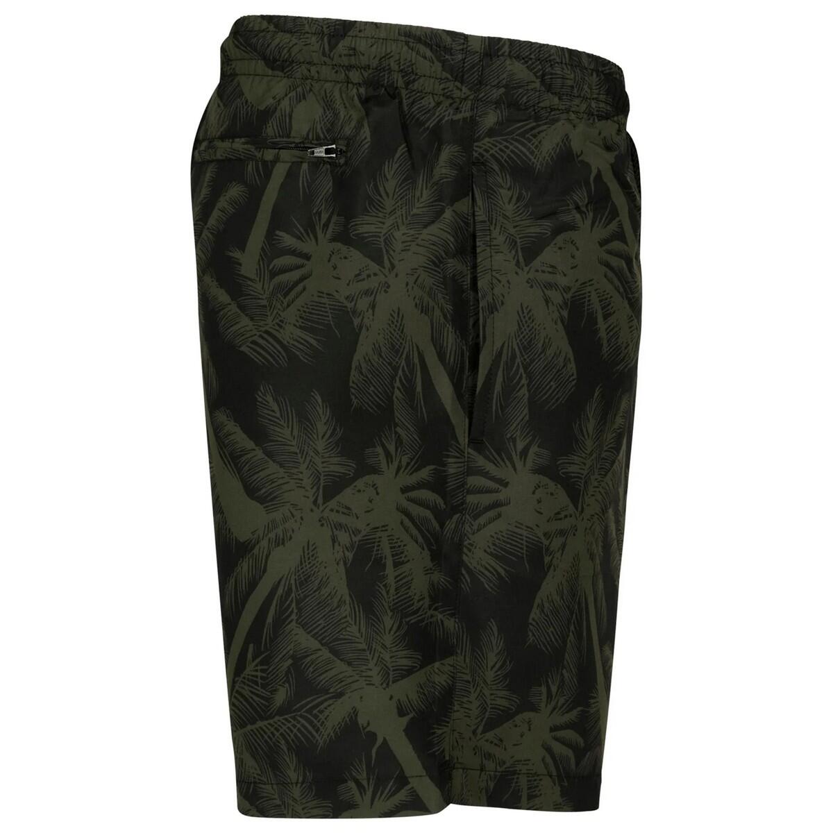 Costume Da Bagno A Pantaloncino Palmo Uomo Urban Classics Verde Oliva 3/4
