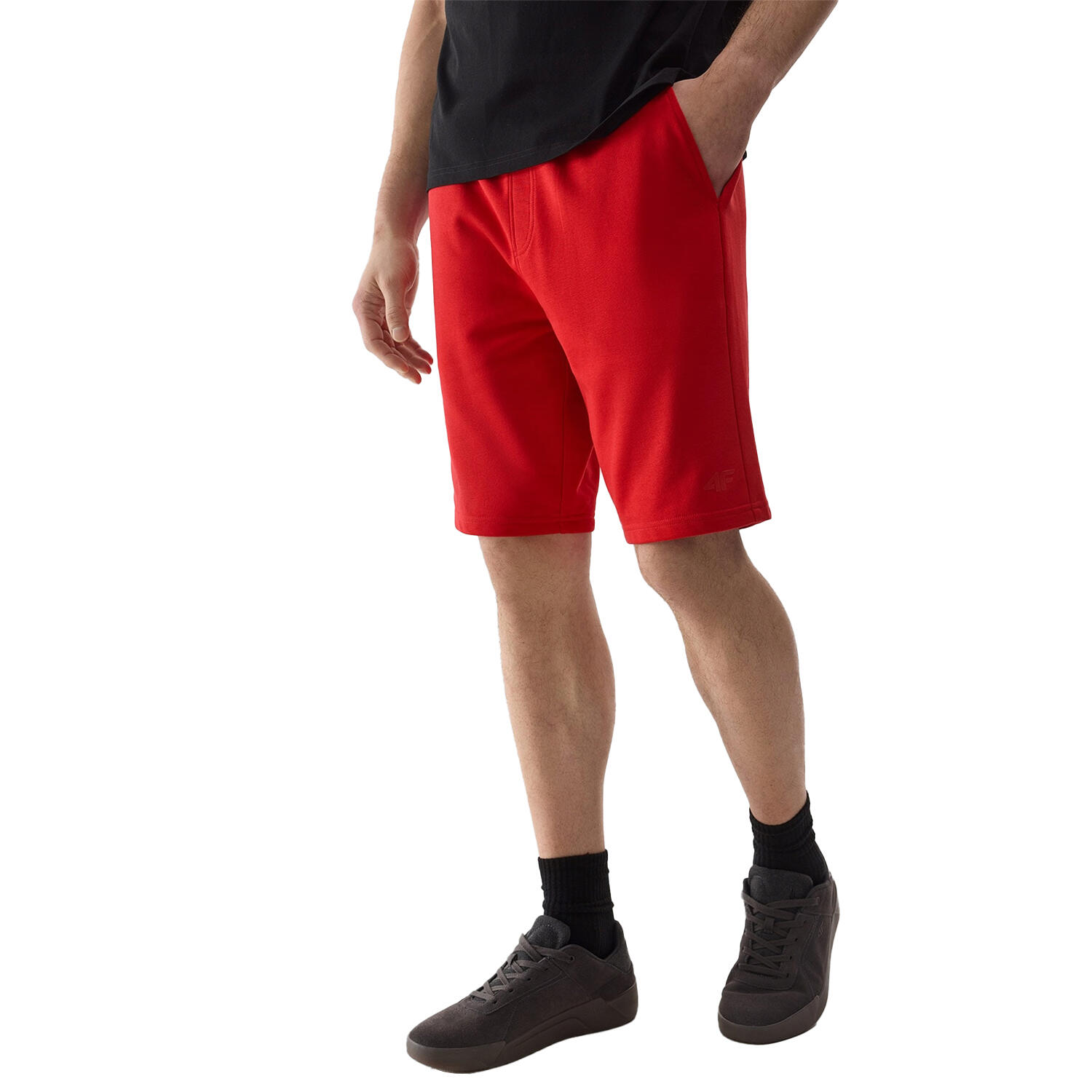 Pantaloncini Semplice Uomo 4F Rosso Scuro 3/3