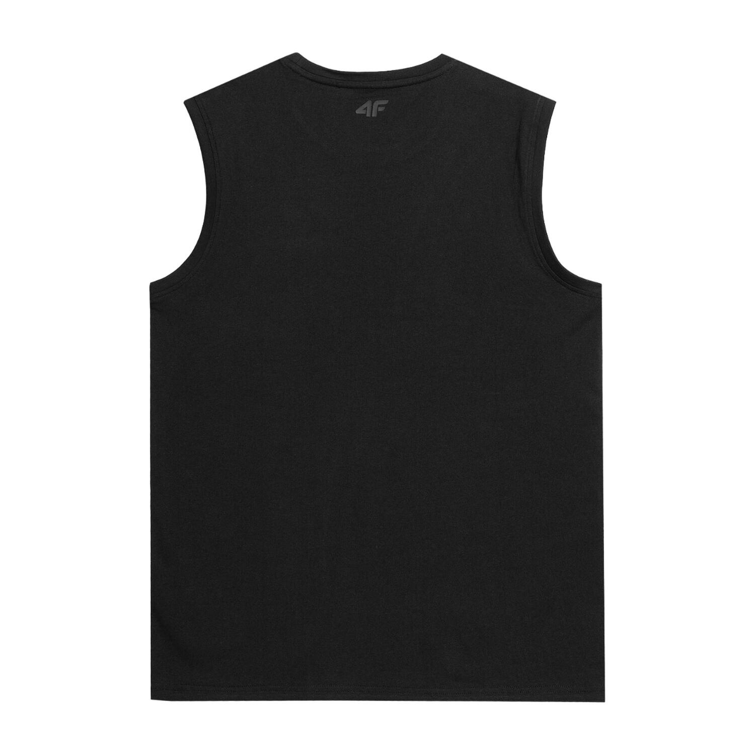 Gewone Tank Top Heren (Diep zwart) 2/4