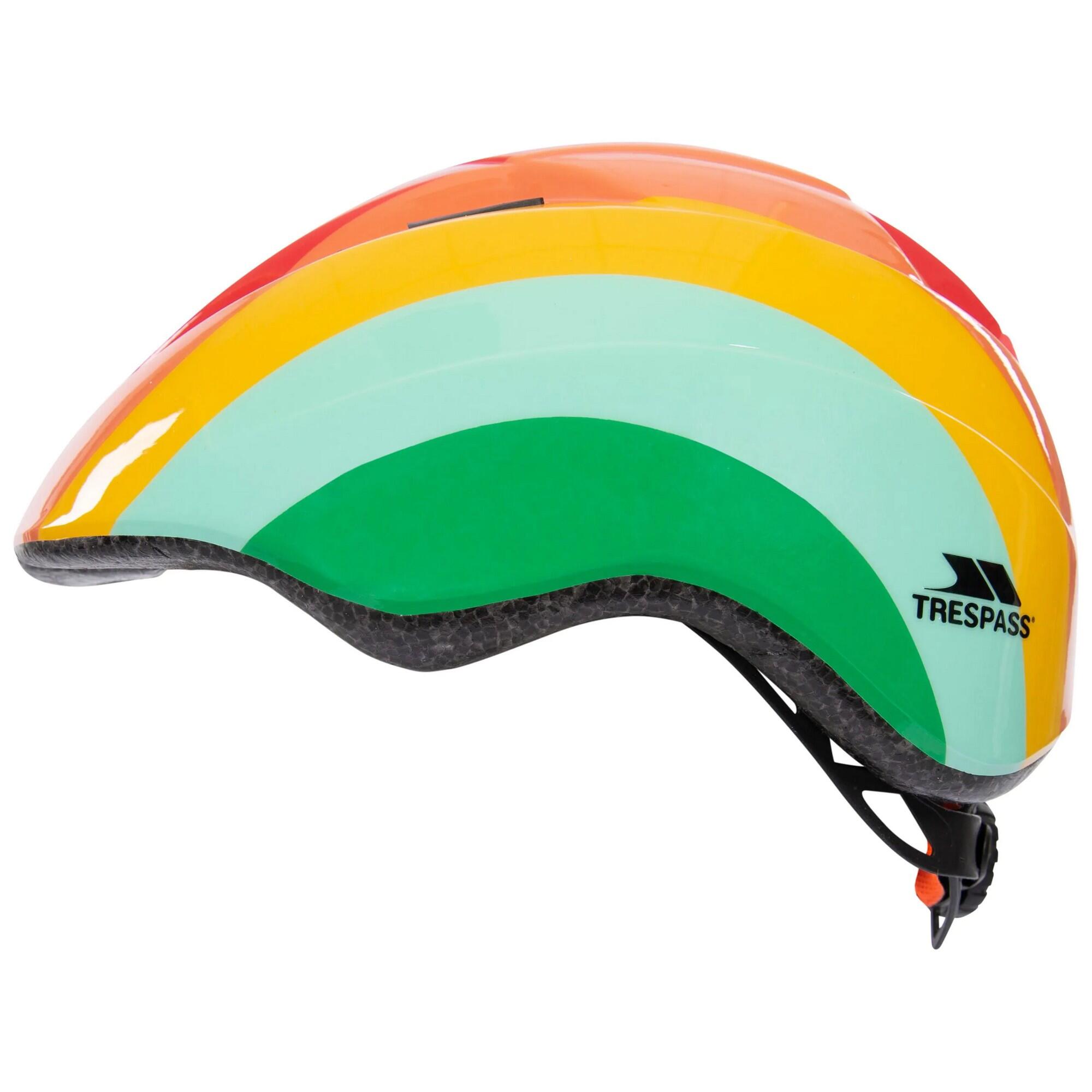 Childrens/Kids Dunt Rainbow Striped Mountain Biking Helmet (Multicoloured) 4/5