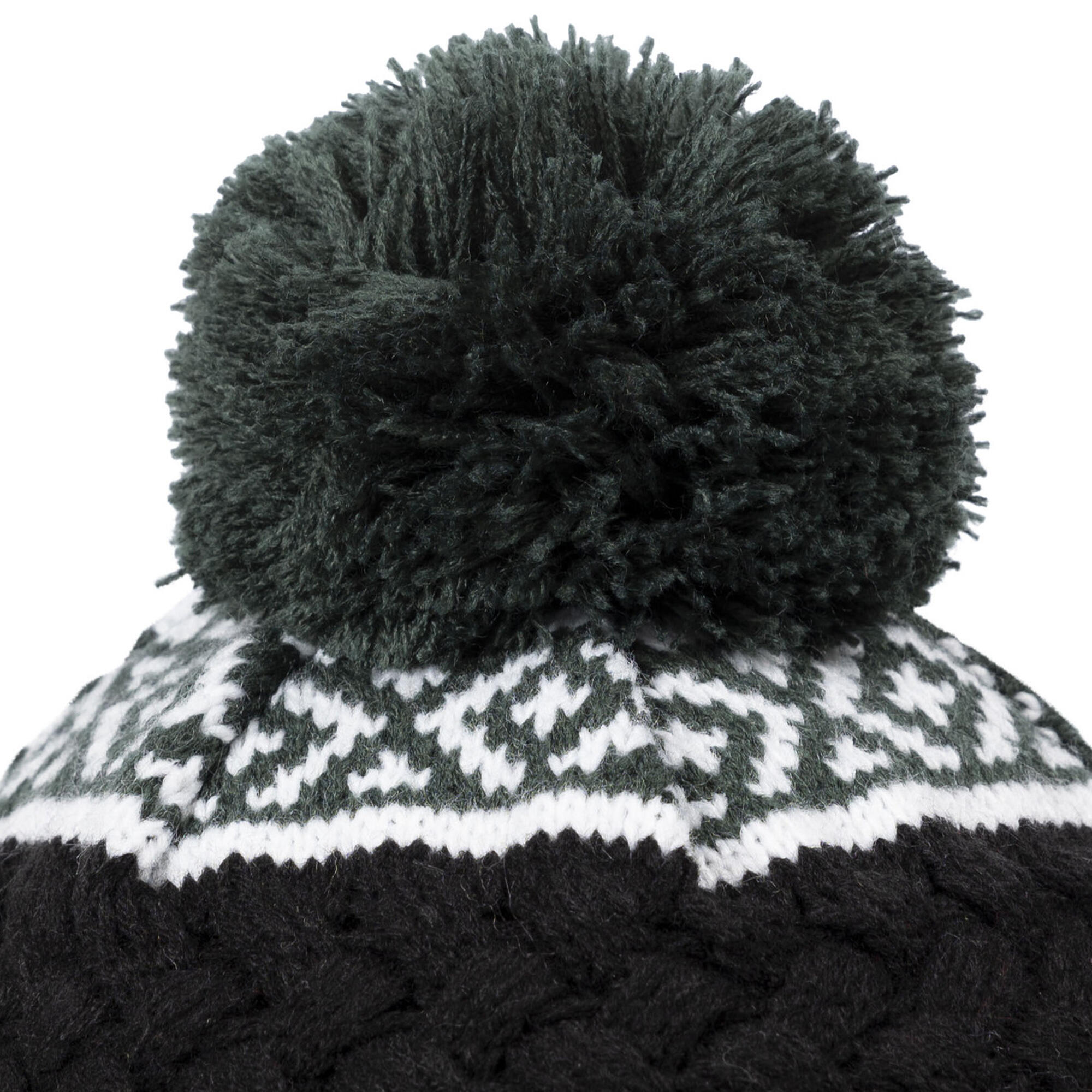 Bonnet AXEL Enfant (Vert Sombre / Noir / Blanc) 4/5