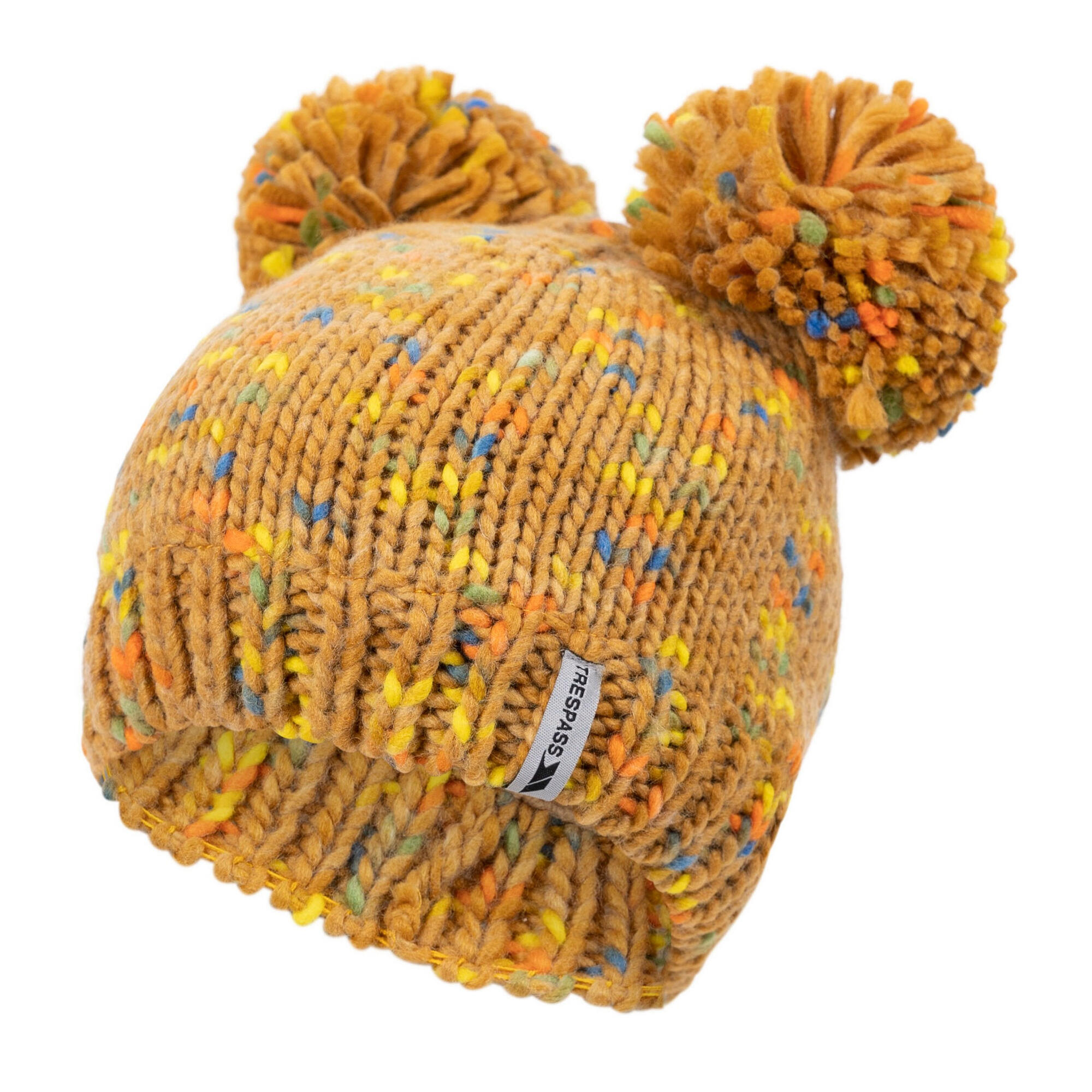 Bonnet Motif/style Pompon TED Enfant (Jaune Foncé) 3/5