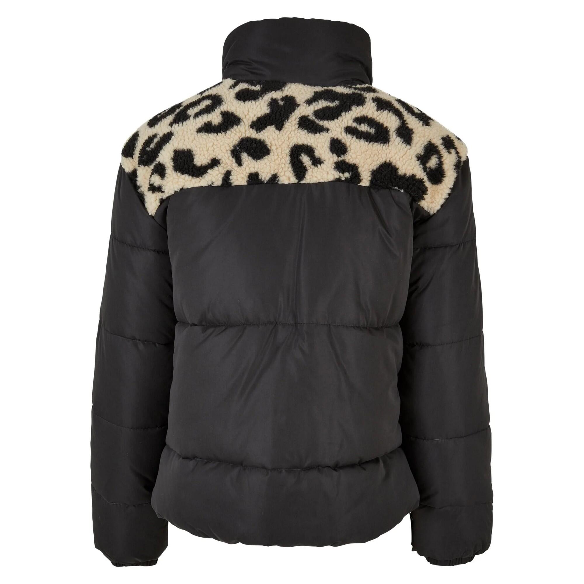 Piumino Leopardato Donna Urban Classics Nero Sabbia 2/4
