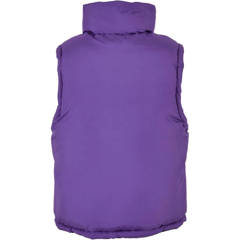 Dames Omkeerbaar Gewatteerd Gilet (Zwart/echt violet)