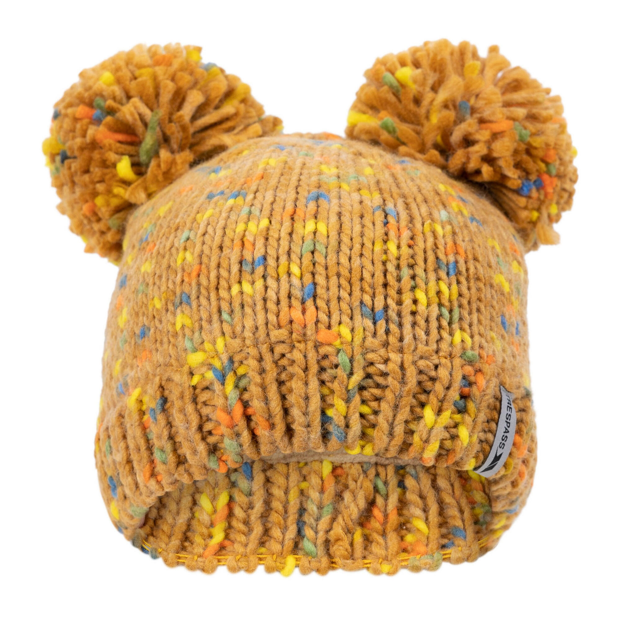 Bonnet Motif/style Pompon TED Enfant (Jaune Foncé) 2/5