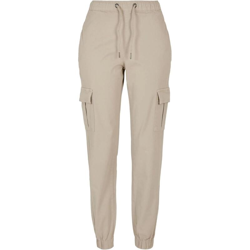 Dames Cargo Pocket Hoge Taille Joggingbroek (Zacht zeegras)