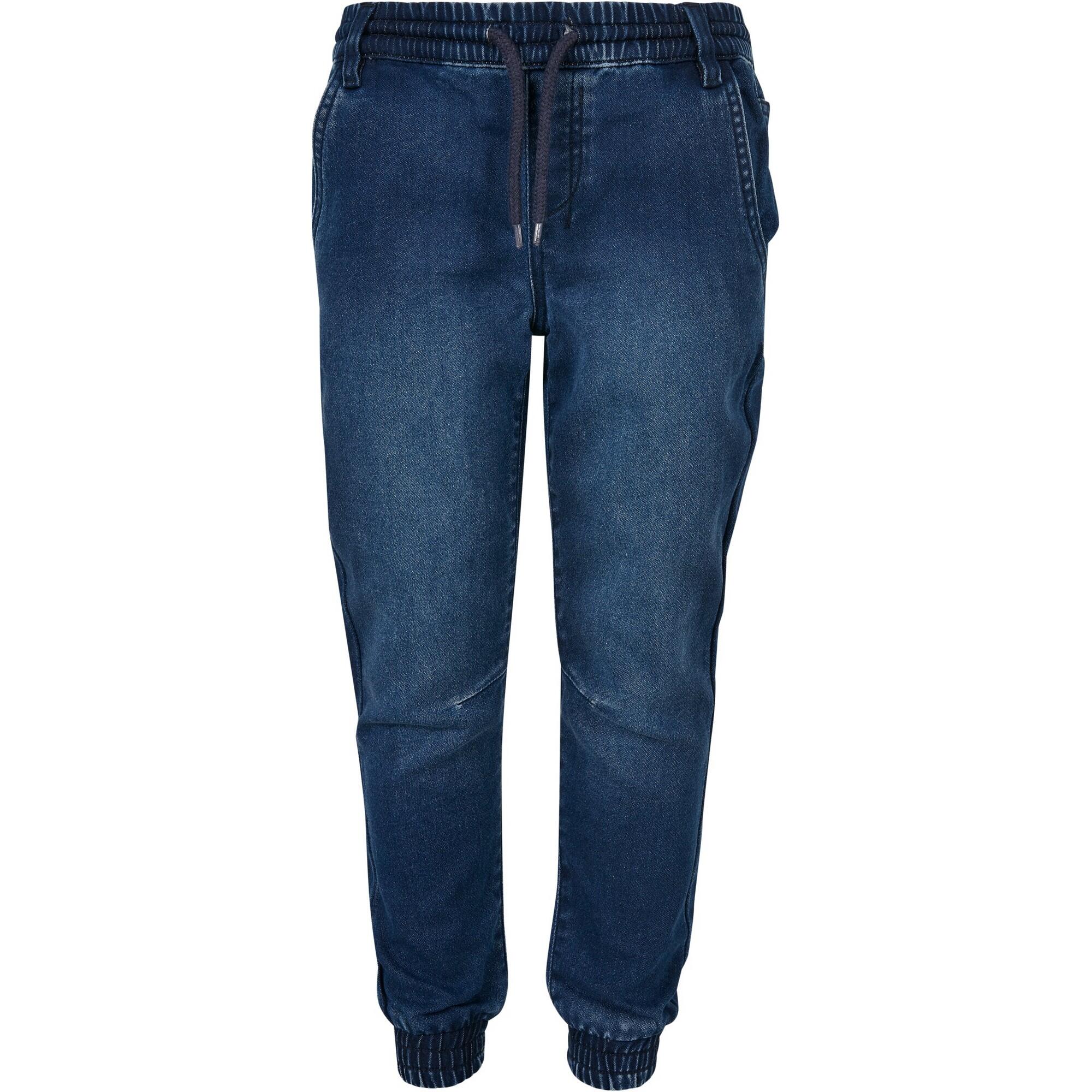 URBAN CLASSICS Calças de Corrida Ganga Malha Menino Azul lavado