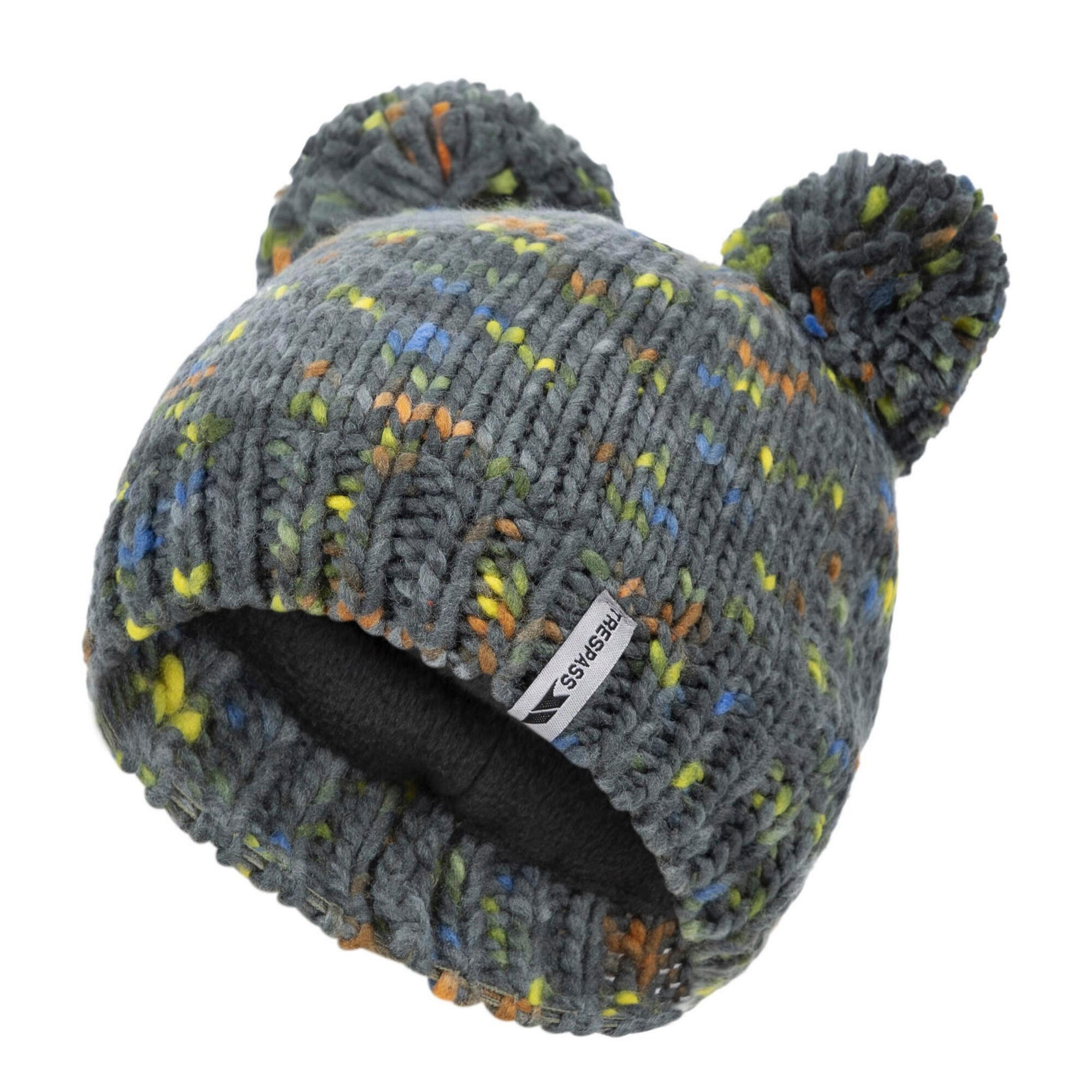 Kinderen/Kinderen Ted Pom Pom muts (Sparrengroen) 2/4