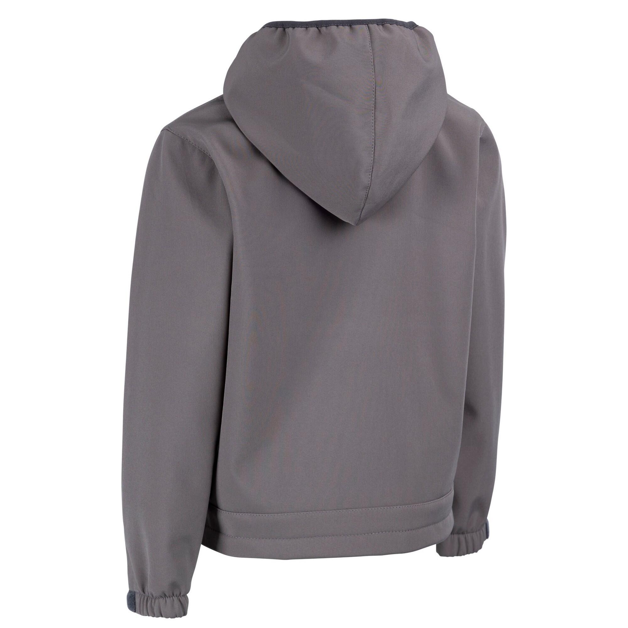 "Faster" Softshelljacke für Kinder Sturmgrau/Schwefelgelb 2/5