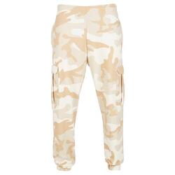 Heren Camouflage Wijde Joggingbroek (Camo Eenvoudig Zand)