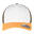 Driekleurige Baseballpet (Neon Oranje/White/Olive)