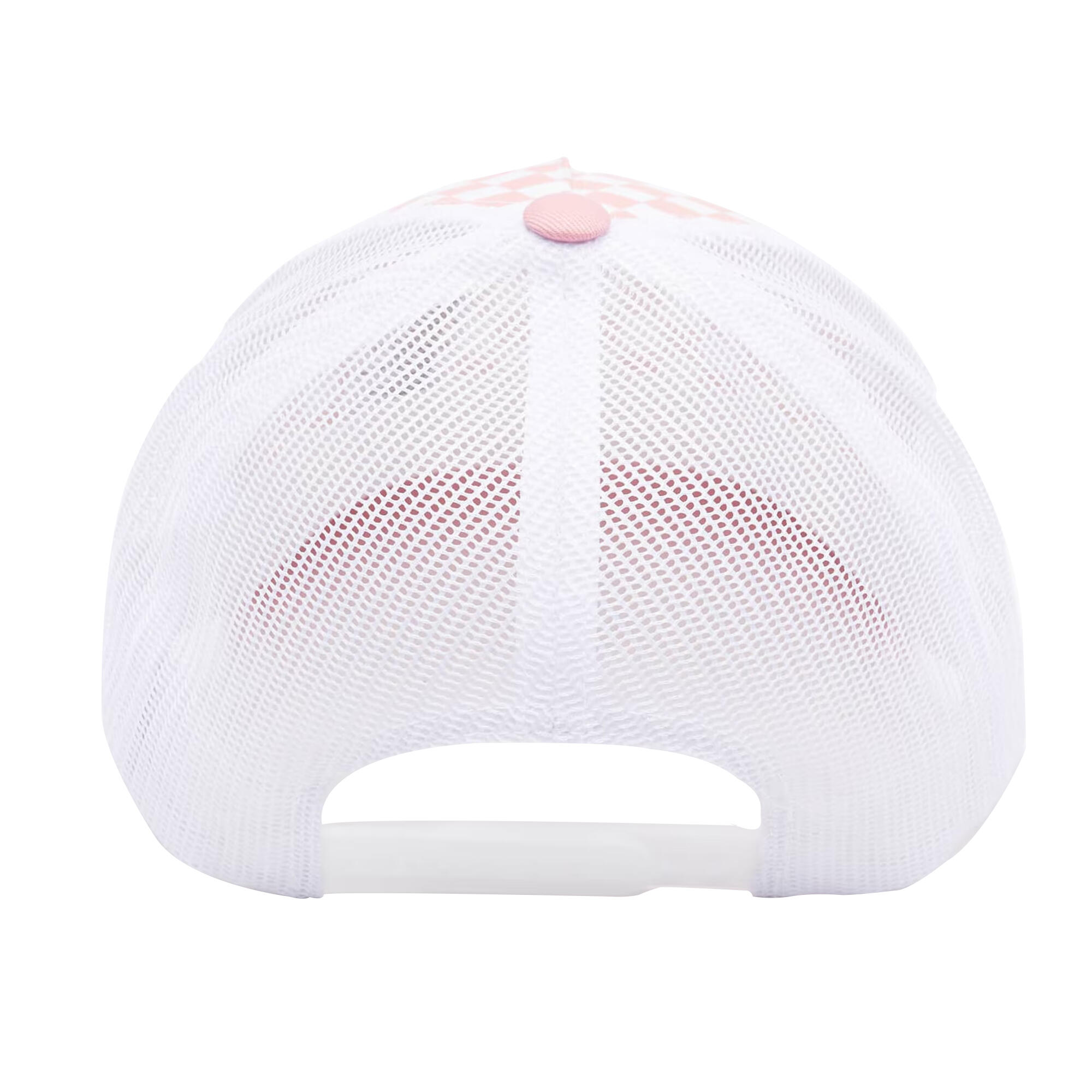 Boné de camionista axadrezado Rosa claro/branco 2/2