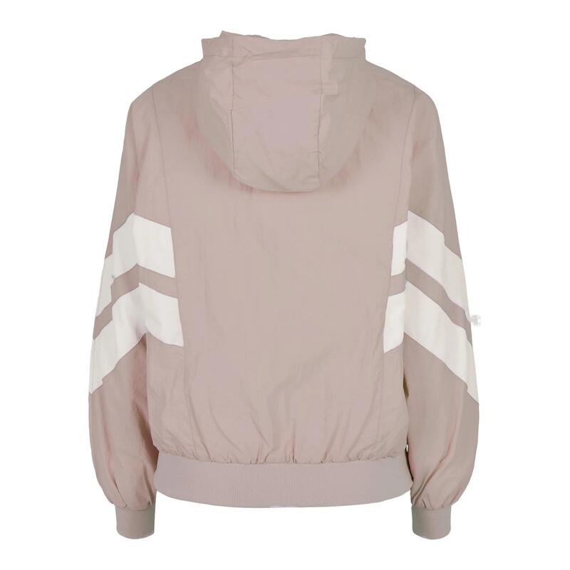 Meisjes gerimpelde jas met Batwing mouwen (Dusk Rose/Wit Zand)