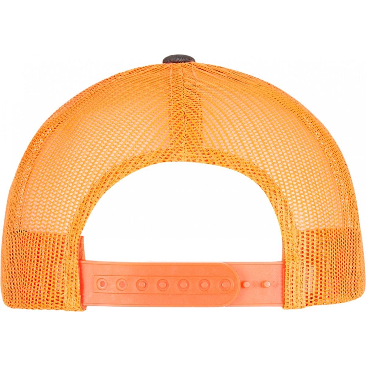 Cappellino Da Camionista Retrò A Due Tonalit� Flexfit Carbone Arancione Fluo 2/2