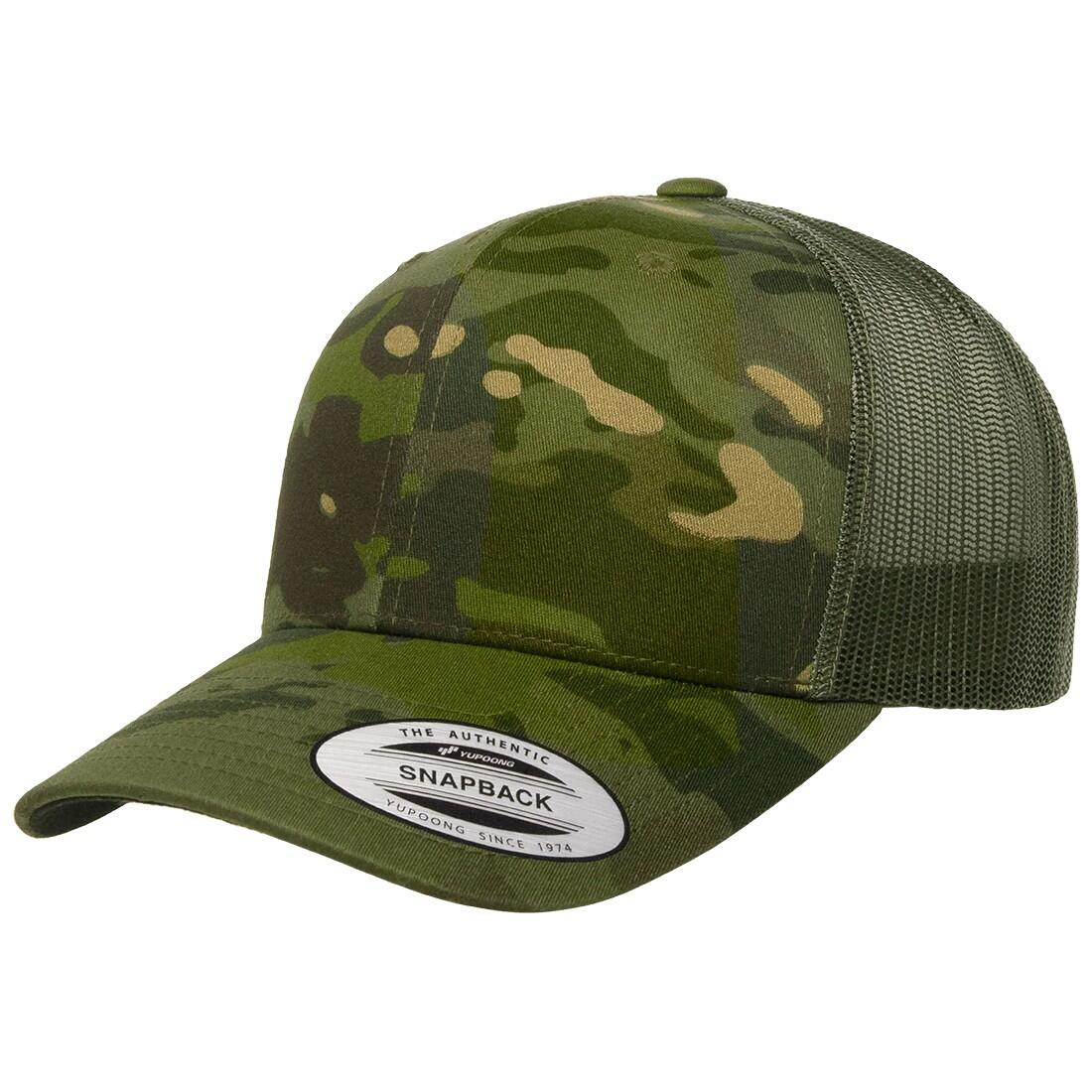 Cappellino Da Camionista Retrò Flexfit YP Classics Multicamera Tropicale 3/3