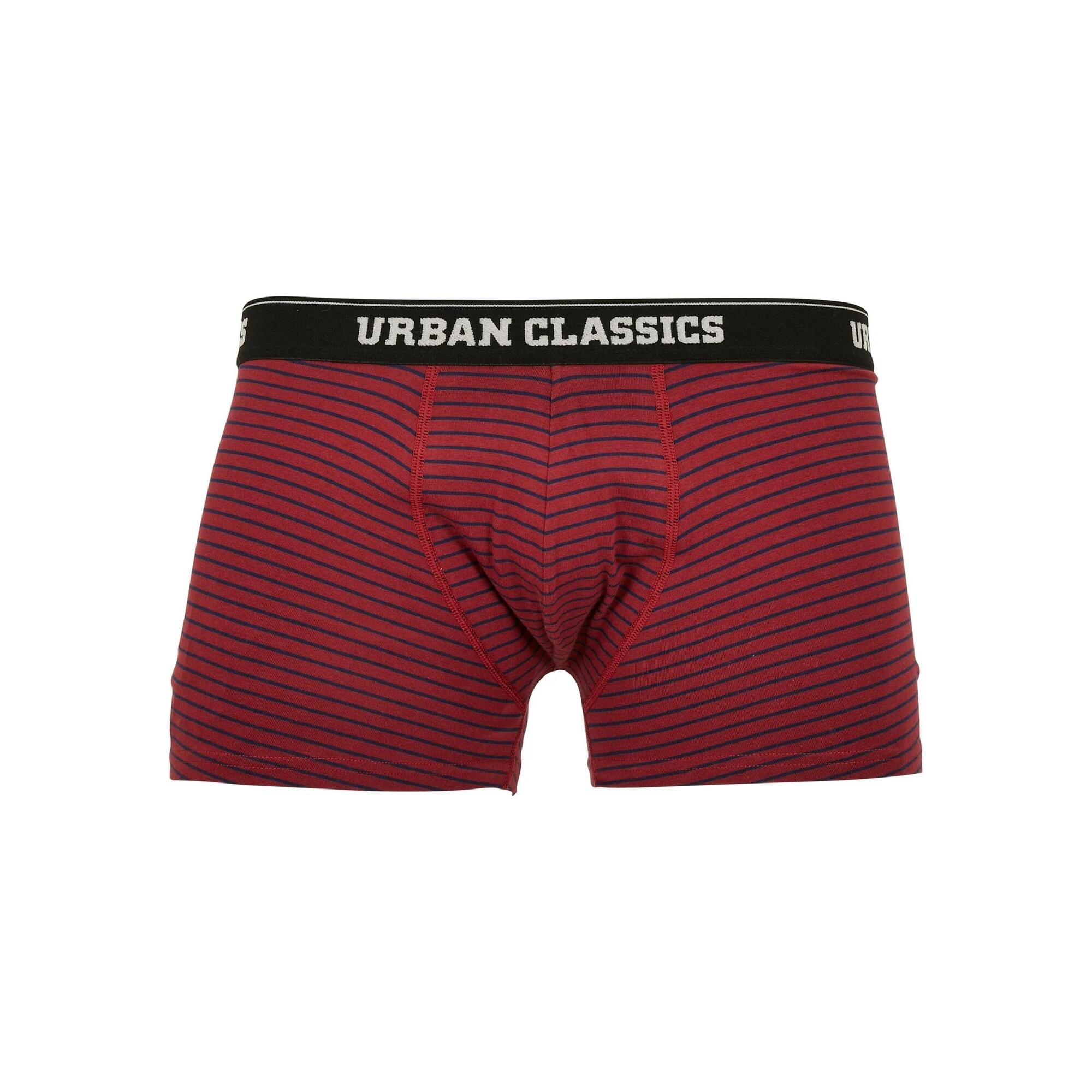 Boxer Strisce Uomo Misura Confezione 3 Urban Classics Verde Bottiglia Borgogna 3/3