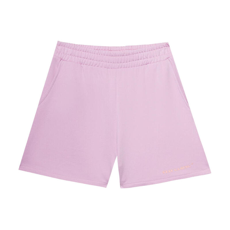 Dames Stay Caring Sweat Shorts (Lichtroze)