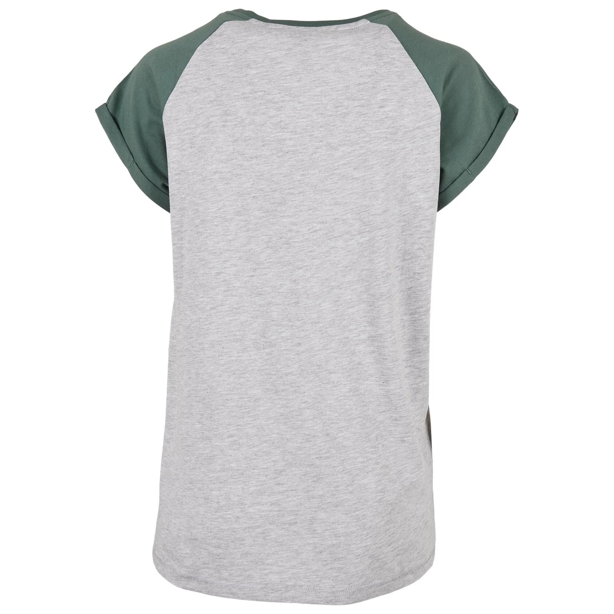 Maglietta Contrasto Raglan Donna Urban Classics Grigio Chiaro Foglia Pallida 2/3