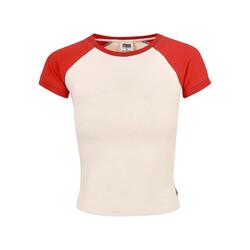 Tshirt Femme (Sable blanc / Rouge)