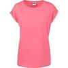 Dames Verlengd Schouder Tshirt (Set van 3) (Roze pompelmoes)