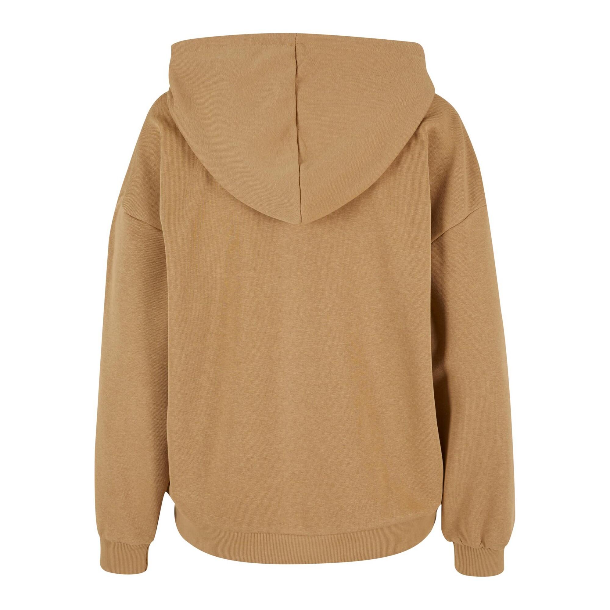 Felpa Con Cappuccio Oversize Donna Urban Classics Beige Unione 2/4