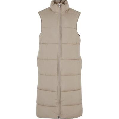 Gilet Lungo Piumino Donna Urban Classics Sabbia Bagnata