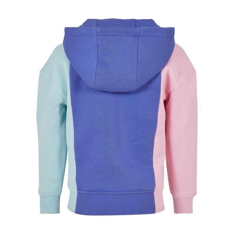 Sweat à capuche Fille (Rose clair / Bleu barbeau / Bleu océan)