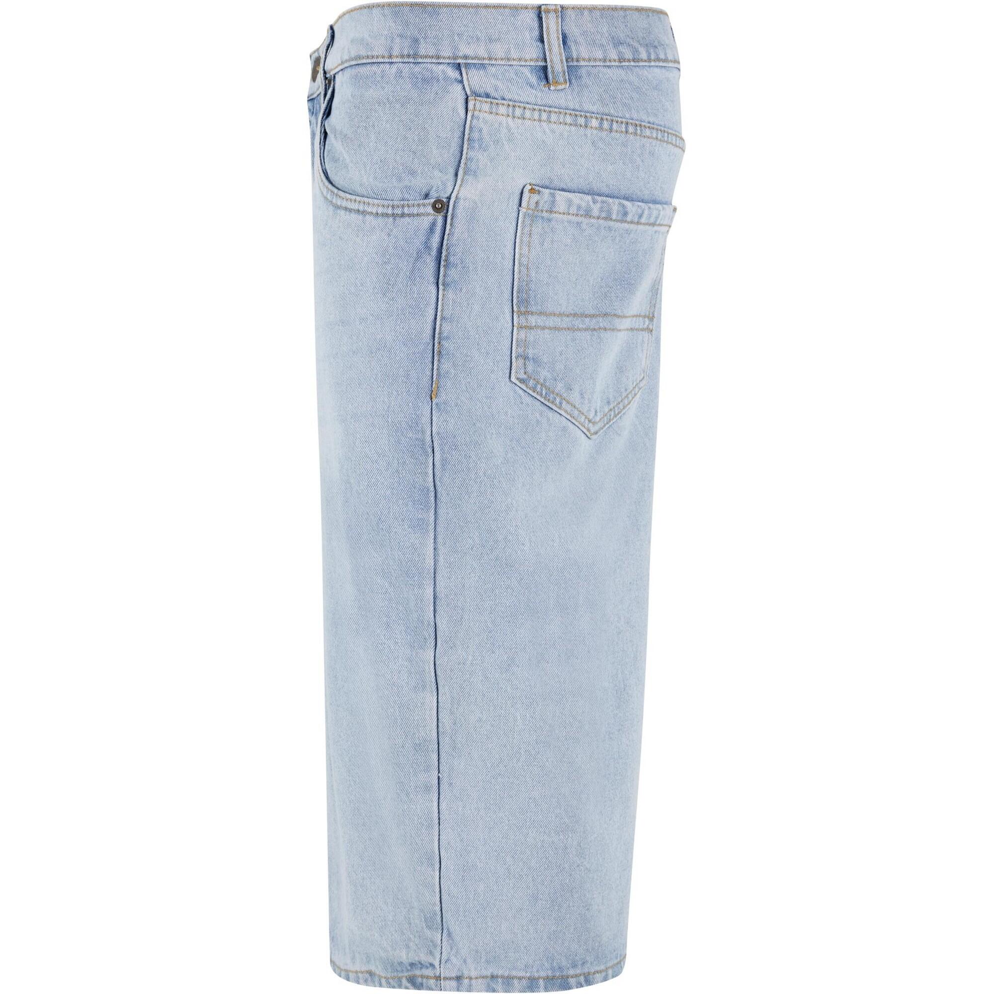 Pantaloncini Pesante Uomo Urban Classics 90's Nuovo Blu Chiaro Lavato 3/4