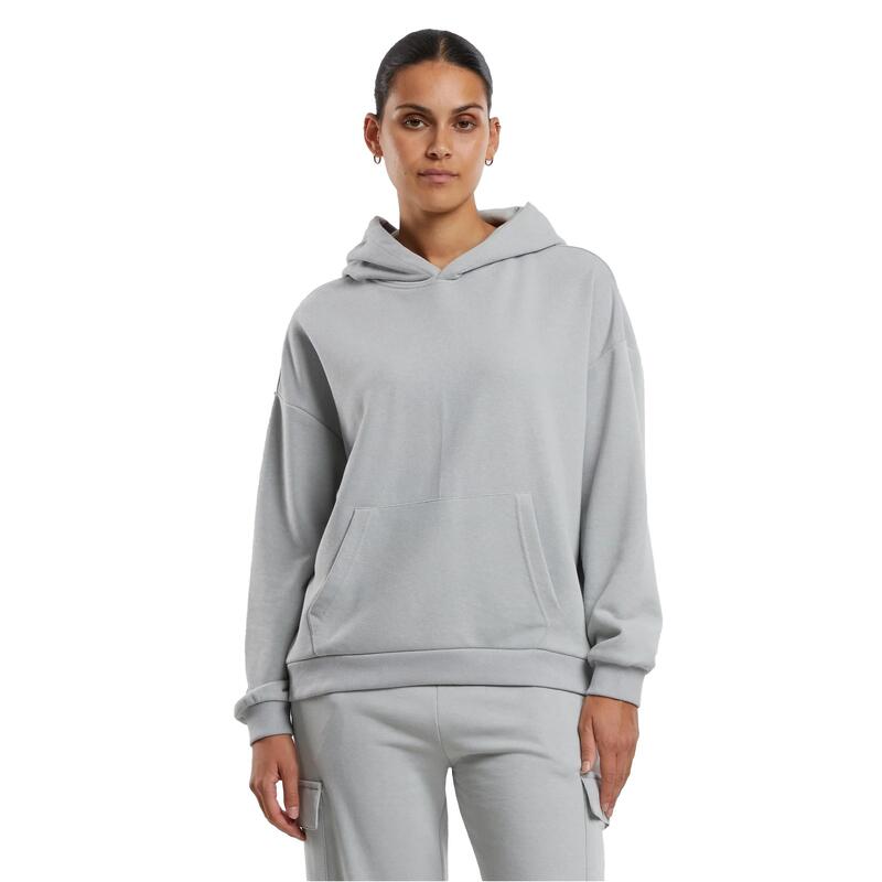 Dames Terrycloth Oversized Hoodie (Licht Asfalt)