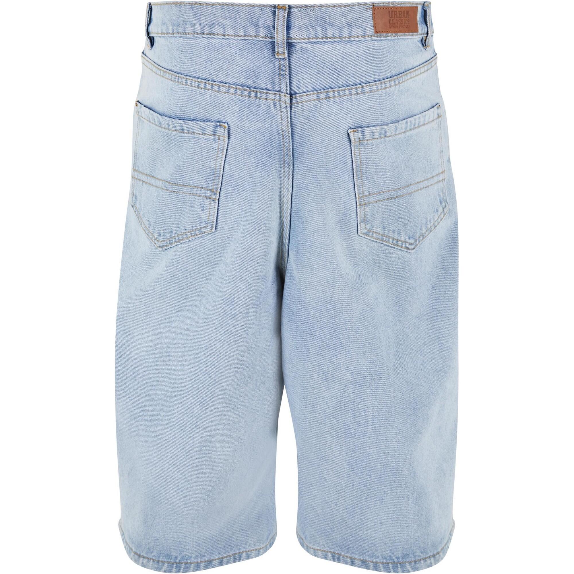 Pantaloncini Pesante Uomo Urban Classics 90's Nuovo Blu Chiaro Lavato 2/4