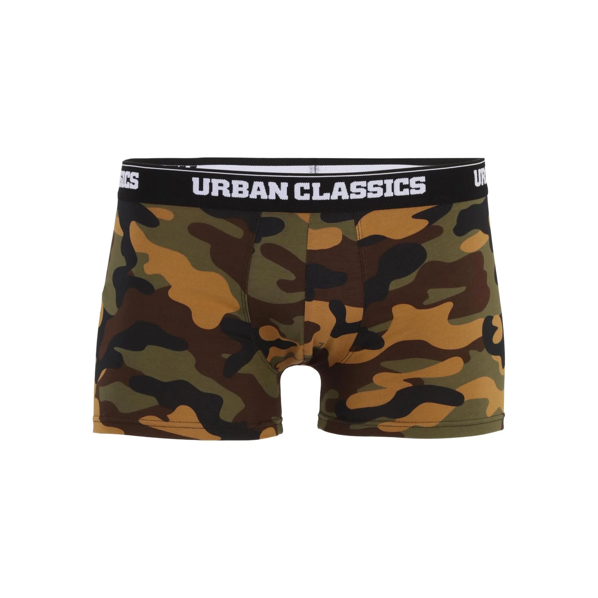 Calções camo boxer para hohomem (pacote de 2) camuflagem de madeira/camuflagem