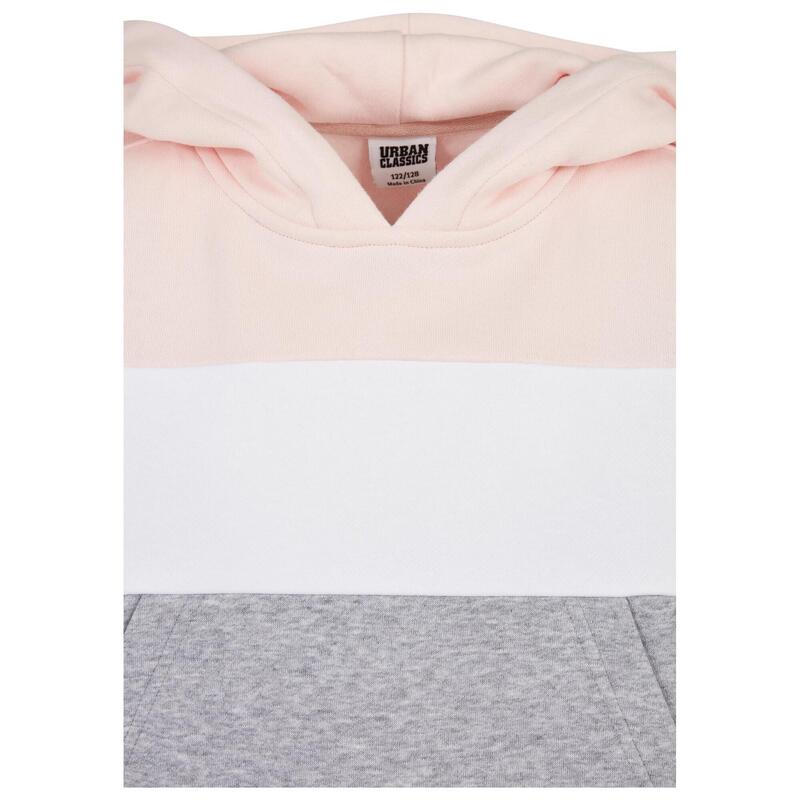 Sweat À Capuche Fille (Rose Clair / Blanc / Gris)