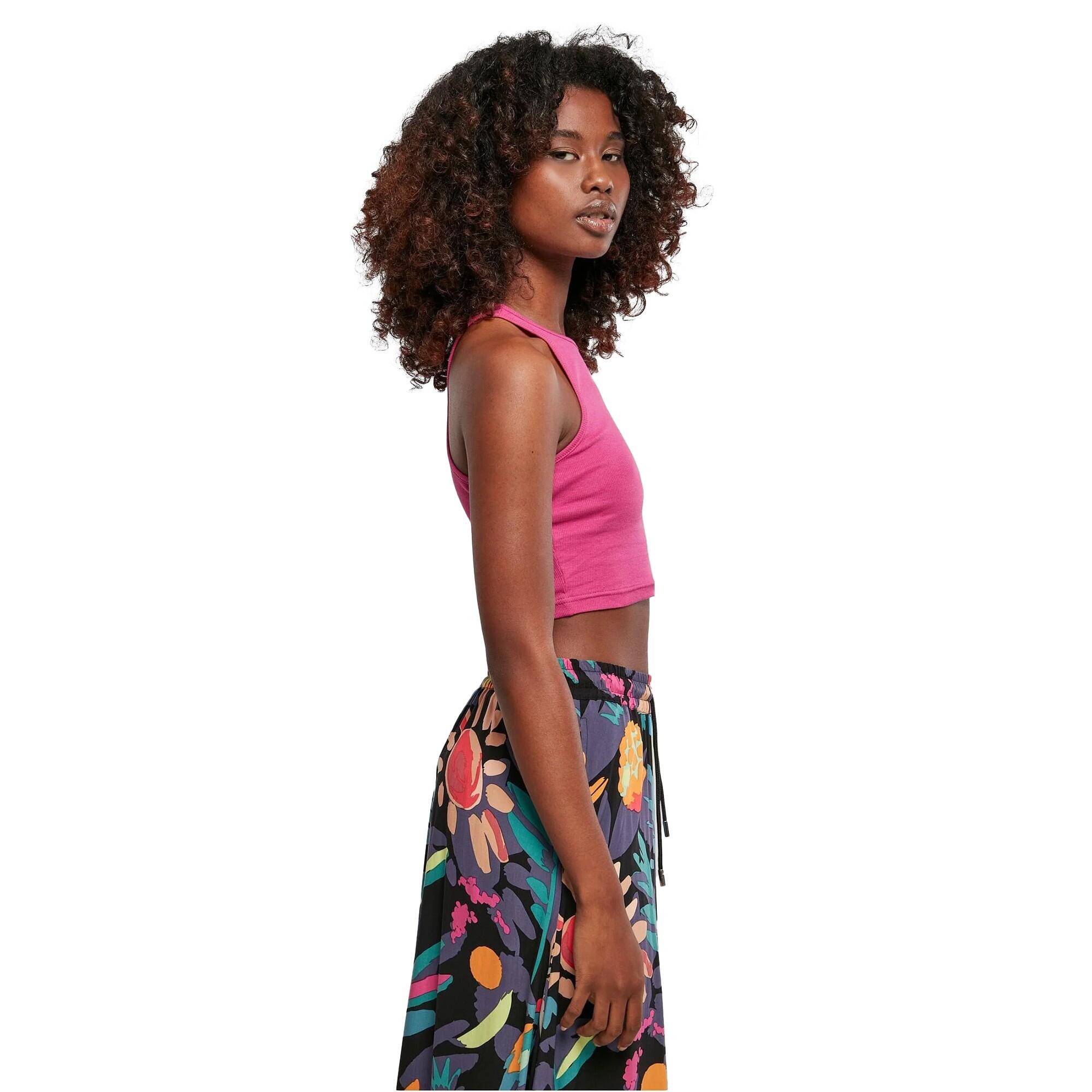 Maglietta Corta A Costine Donna Urban Classics Viola Chiaro 4/4